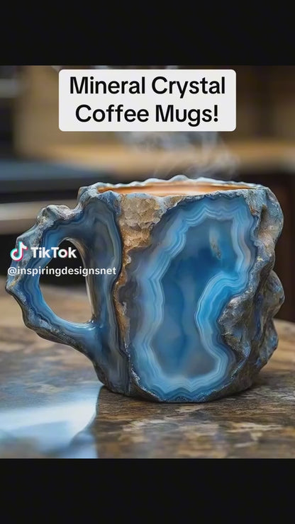 Mineral Crystal Resin Coffee Mugs