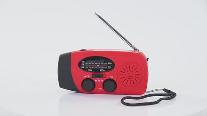 Emergency Solar Power USB Radio and LED Flashlight