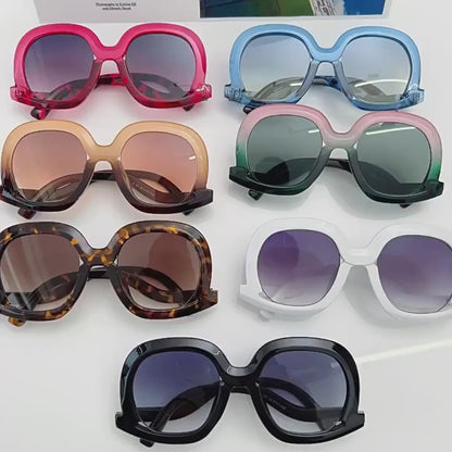 Unique Upside-Down Oval Sunglasses