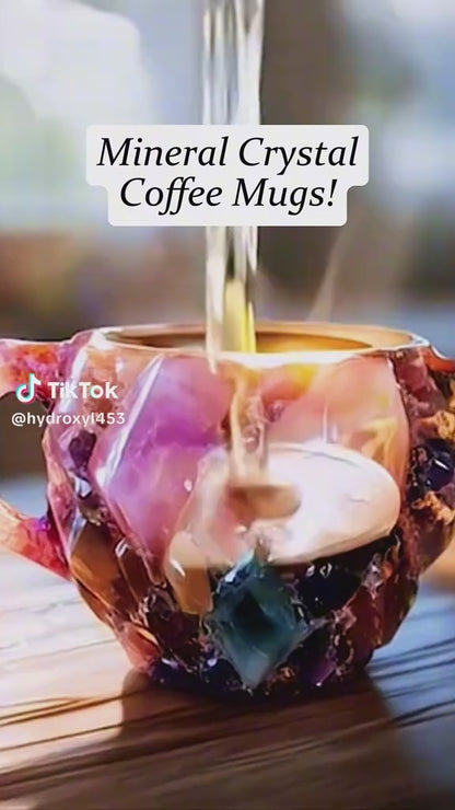 Mineral Crystal Resin Coffee Mugs