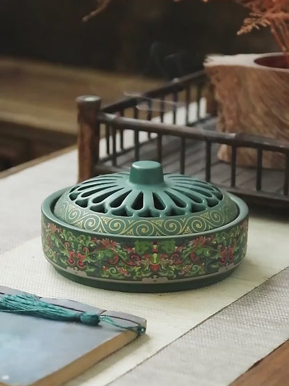 Enamel Ceramic Incense Coil Burners