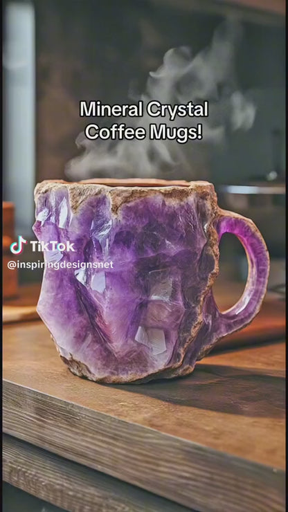 Mineral Crystal Resin Coffee Mugs