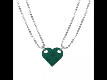 Heart Shaped Lego Pendant Necklaces