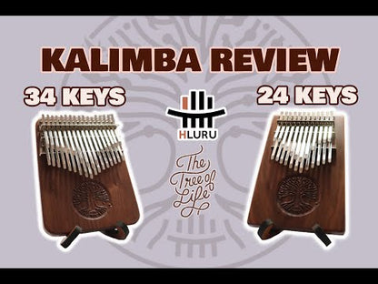 Tree of Life - HLURU 34 Keys Black Walnut Chromatic Kalimba