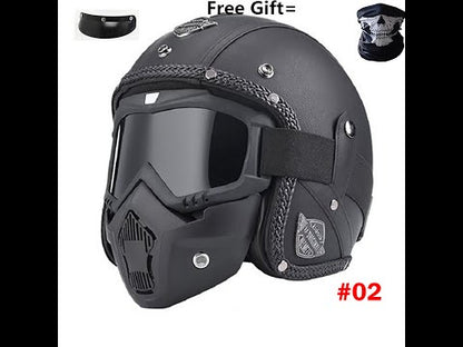 Crown Racing Vintage Vegan Leather Helmets