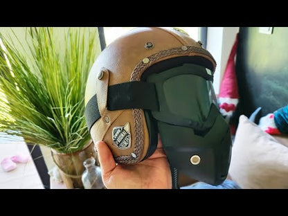 Crown Racing Vintage Vegan Leather Helmets