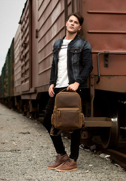 Langley Handmade Cowhide Leather Backpack