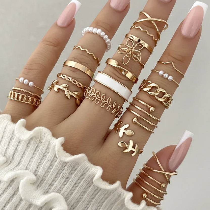 Hypoallergenic Knuckle Rings Set
