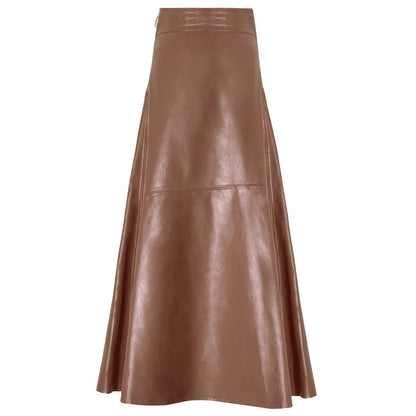 Chic Vintage Maxi Leather Skirts