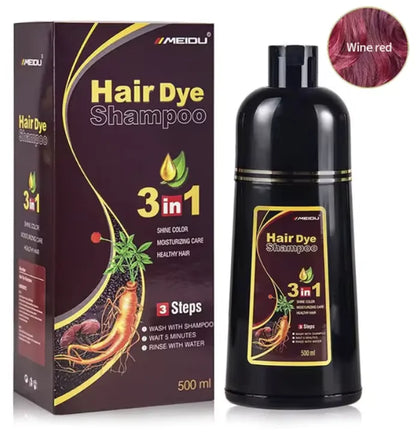 Herbal 3-in-1 Natural Hair Dye Shampoo