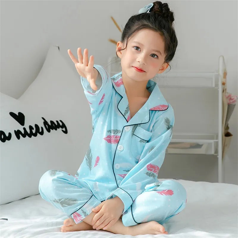 Girls Soft Cotton Pajamas