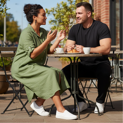 Plus Size Cotton Linen Shirt Dress