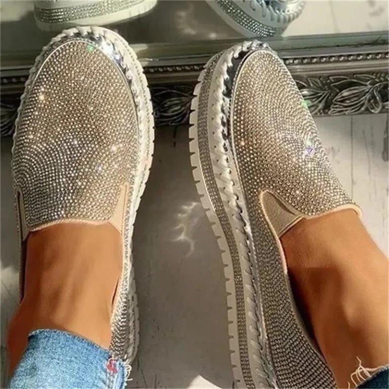 Rhinestone Crepe Shoes