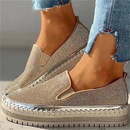 Rhinestone Crepe Shoes