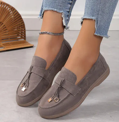 Loro Suede Charm Loafers