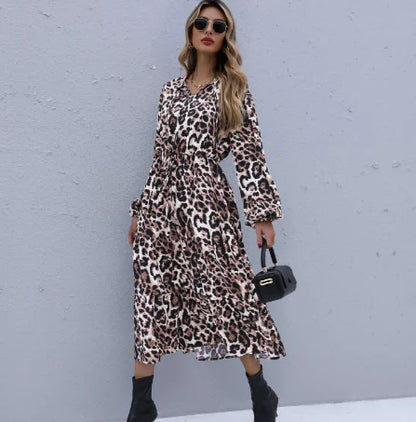 Leopard Chiffon Dress