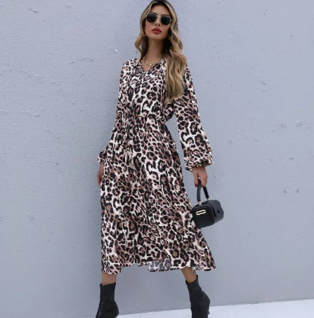 Leopard Chiffon Dress