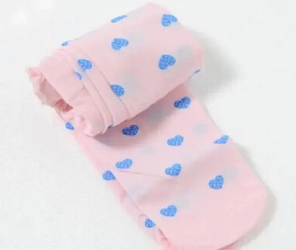 Love Heart & Dots Kids Pantyhose