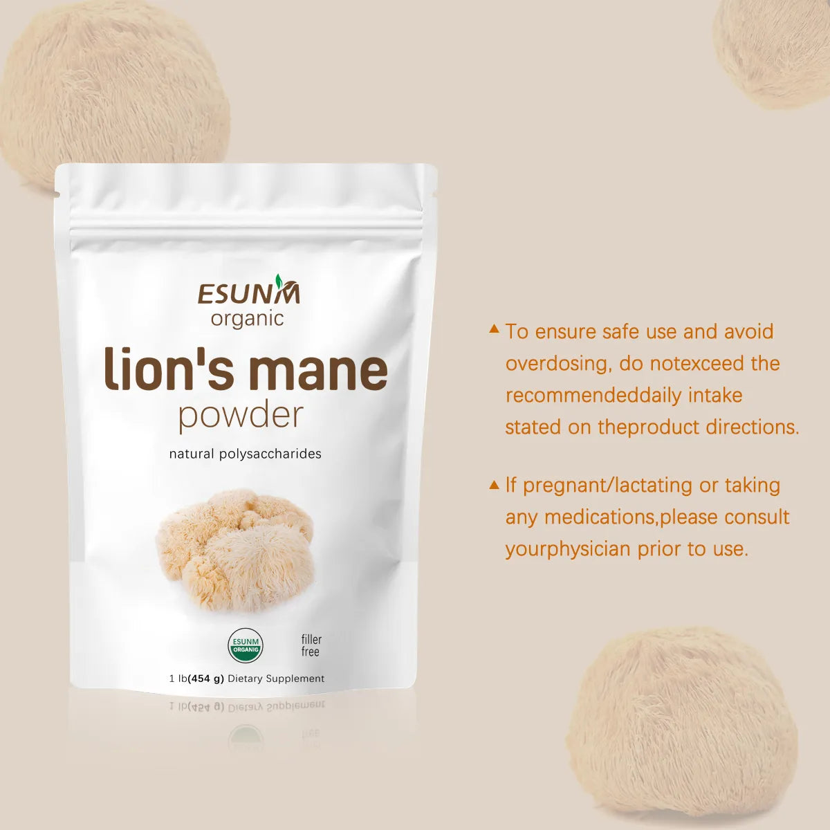 Organic Lion's Mane Mushroom Powder