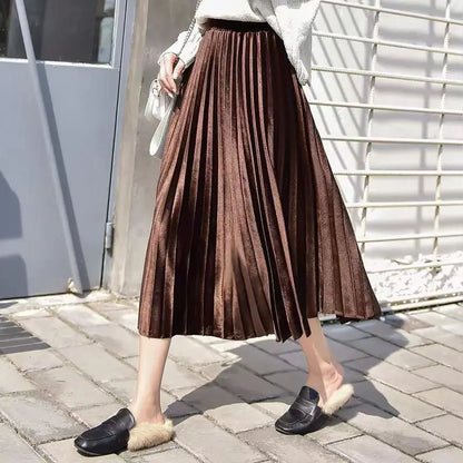 Satin Pleated Skirts