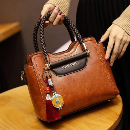 MIU MIN Leather Kelly Handbag