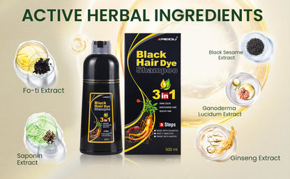 Herbal 3-in-1 Natural Hair Dye Shampoo