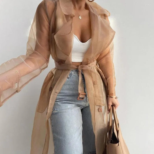 Sheer Trench Coat