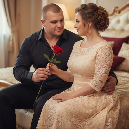 Chic Plus Size Lace Midi Dress