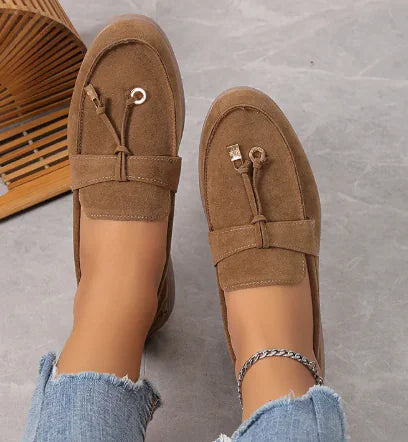 Loro Suede Charm Loafers