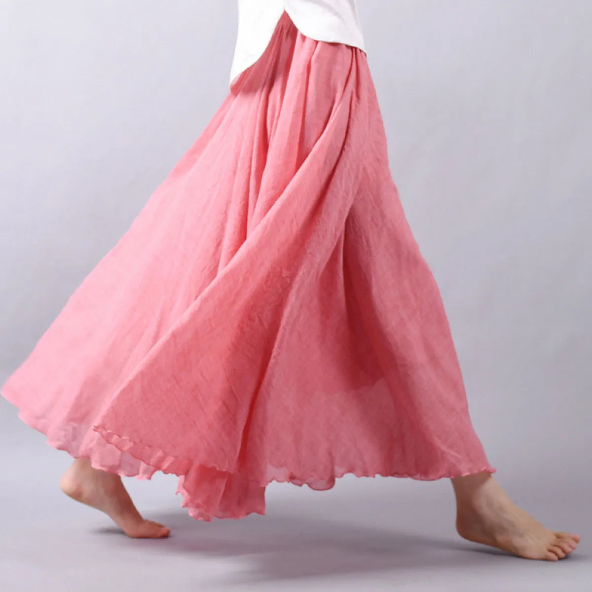 Mori Girl Cotton and Linen A-line Skirt