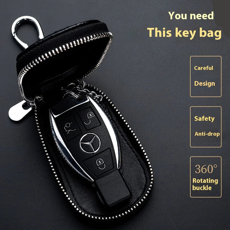 Vinci Genuine  Cowhide Leather Car Key Case