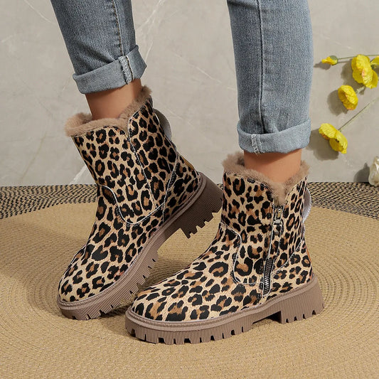 Leopard Snow Boots