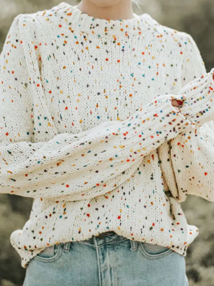 Polka Dot Knitted Sweater