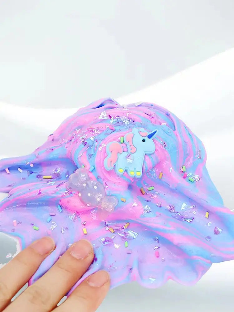 Pink Puff Unicorn Slime