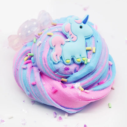 Pink Puff Unicorn Slime