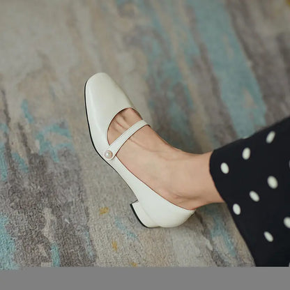 Mary Jane Retro Leather Court