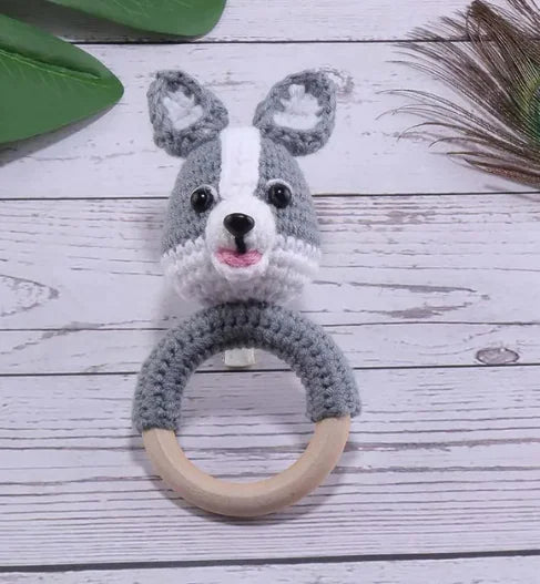 Handwoven Animal Baby Rattles