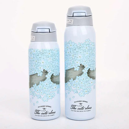 The Cute Elves Straw Water Bottles