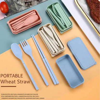 Travel Eco Wheat Straw Utensil Set