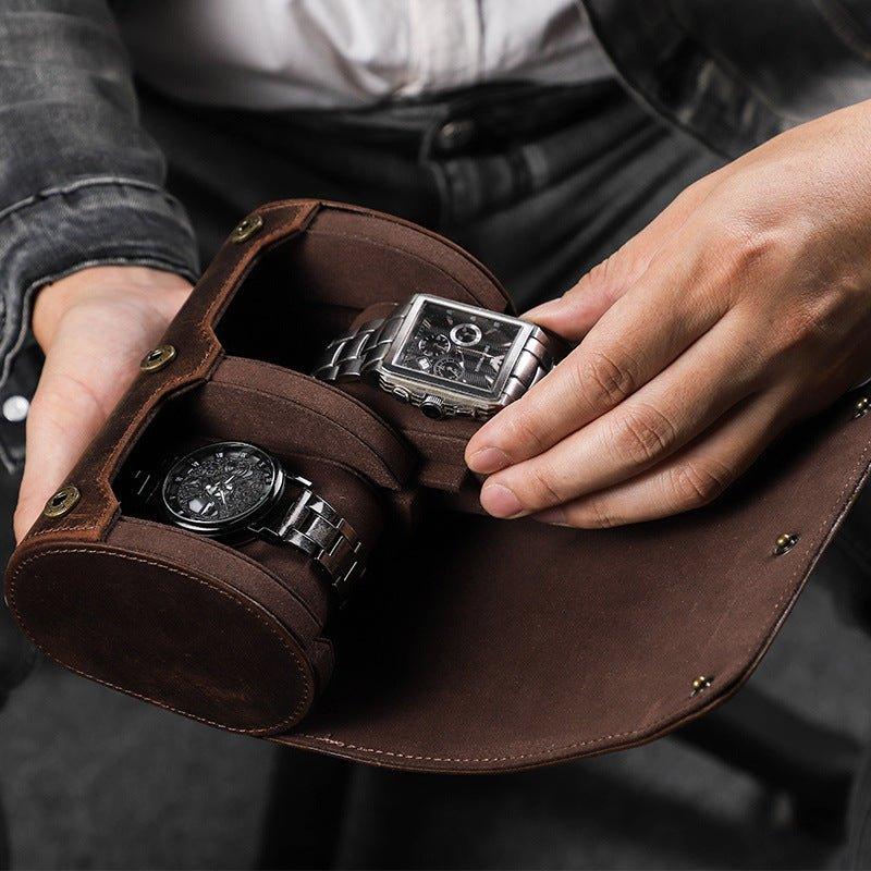 Vintage Leather Watch Rolls