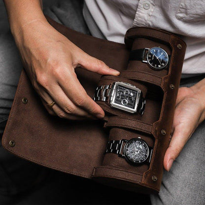 Vintage Leather Watch Rolls