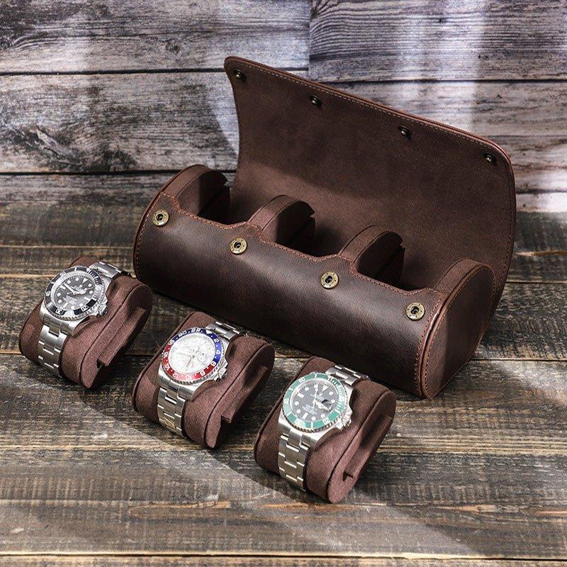 Vintage Leather Watch Rolls