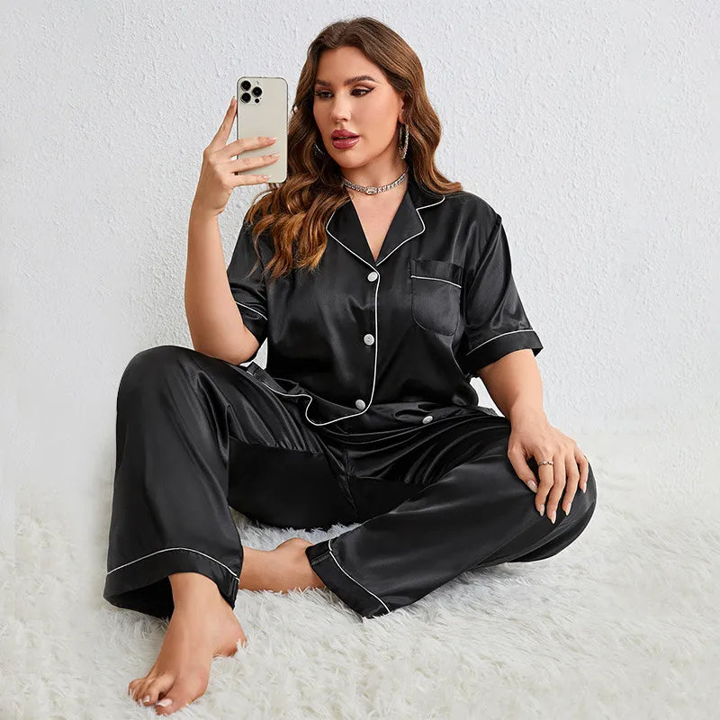 Nightwell Plus Size Polyester Satin Pajamas