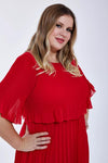 Valentina Ribbed Lightweight Pleated Maxi Dress