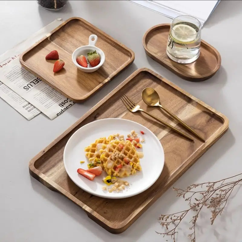 Handmade Acacia Wooden Serving Trays