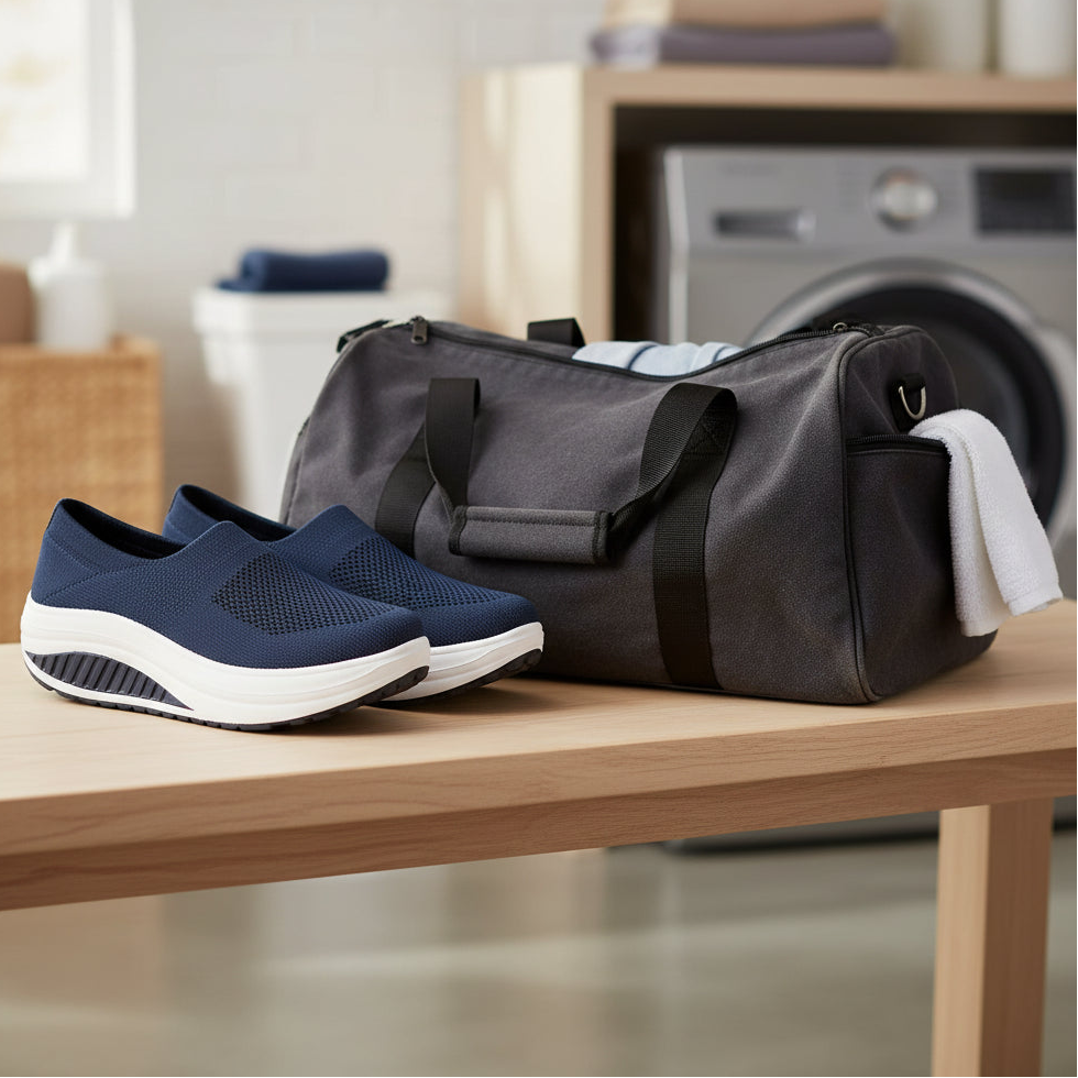 Rolling Sole Mesh Slip-on Platform Sneakers