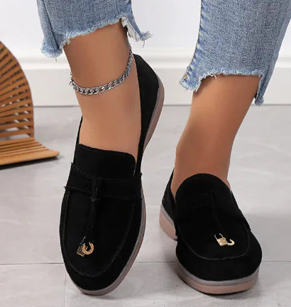 Loro Suede Charm Loafers