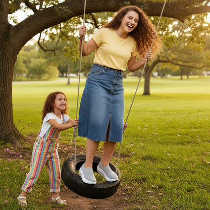 Rolling Sole Mesh Slip-on Platform Sneakers