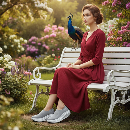 Rolling Sole Mesh Slip-on Platform Sneakers