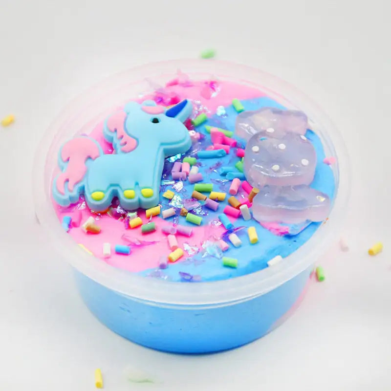 Pink Puff Unicorn Slime